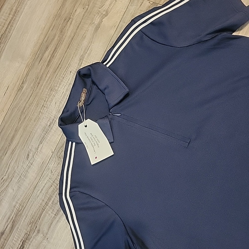 J. Mclaughlin Polo Shirt Womens‎ Small Blue Quarter Zip Short Sleeve Active